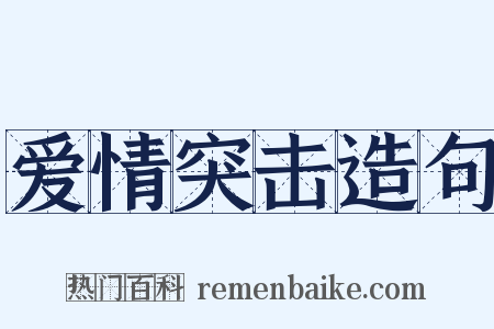 爱情突击造句是什么意思的图片